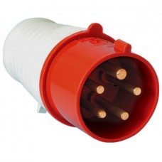 Βιομηχανικό Φις Αρσενικό 16A 5P 400V Κόκκινο IP44